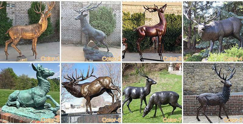 life size casting bronze fawn statue outdoor garden decor more colors